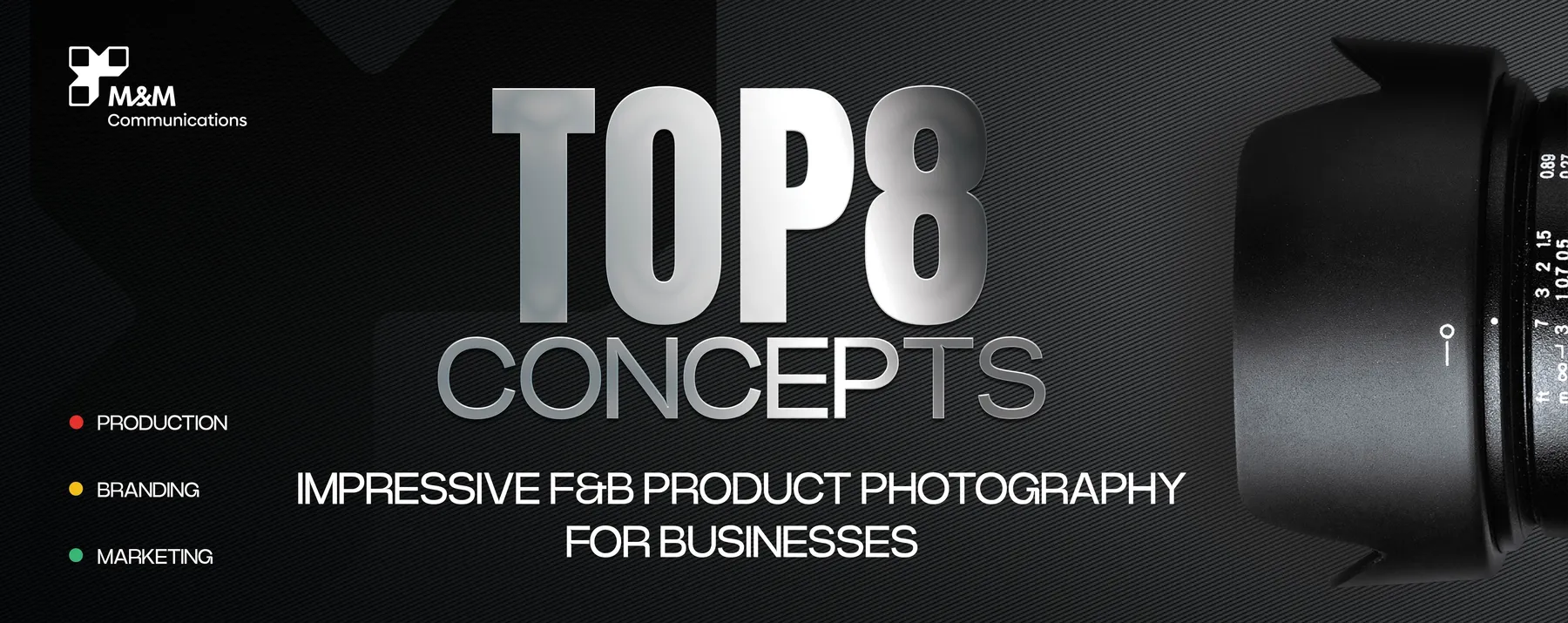 以下是 8 个令人印象深刻的餐饮产品摄影概念，适用于企业：