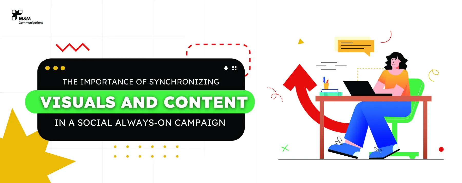 在持续的社交媒体活动中，视觉内容和内容的同步至关重要。